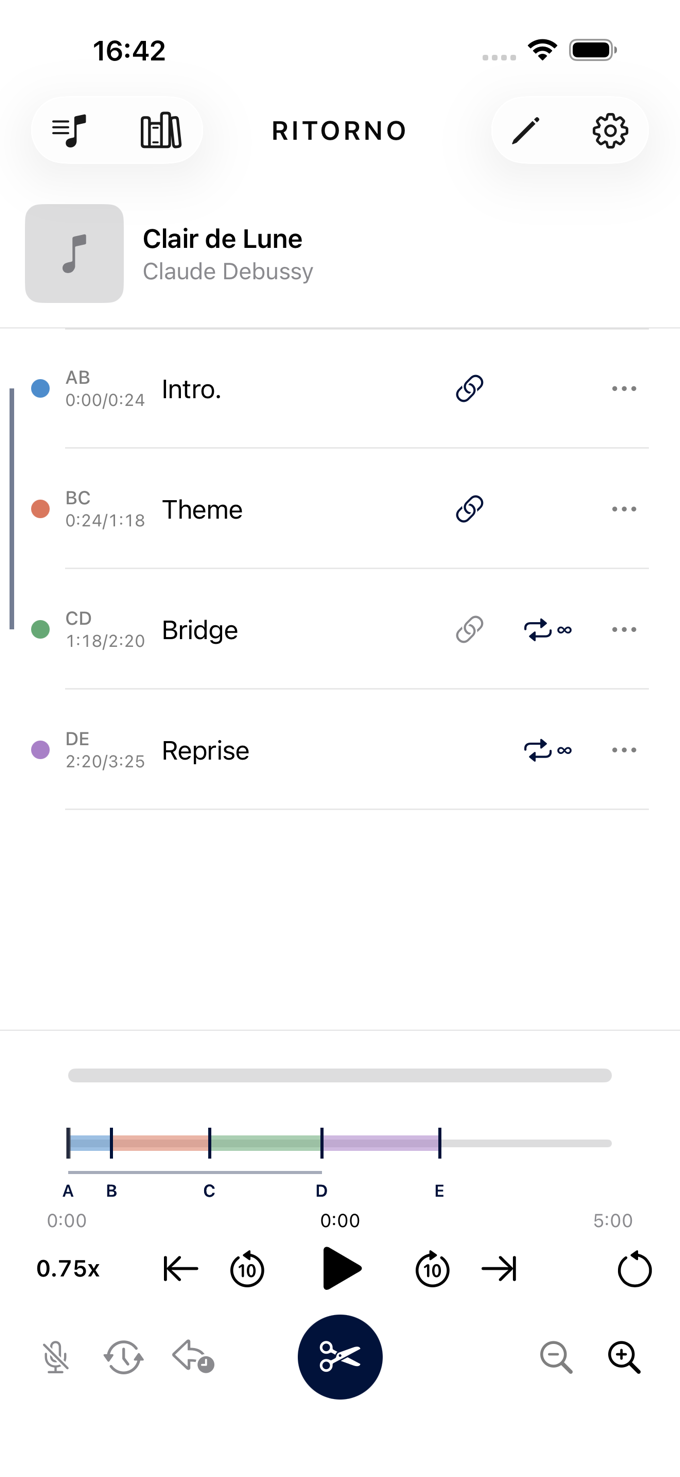 Ritorno loop groups: link adjacent loops and repeat them as one